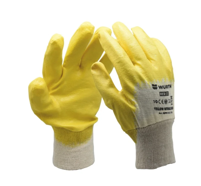Рукавиці WURTH Nitrile Eco Yellow з покриттям нітрил M (8) 0899412108